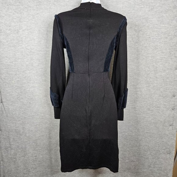 Reiss Juniors Women’s Lulu Velvet Panel Ponte Sheath Long Sleeve Dress Size 2 - Picture 2 of 10